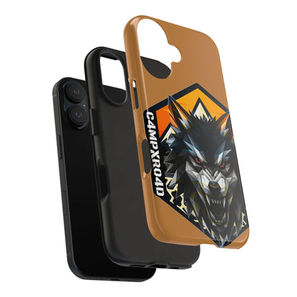 C4MPXRO4D Wolf Shield Camper Badge Phone Case | Tough Phone Case