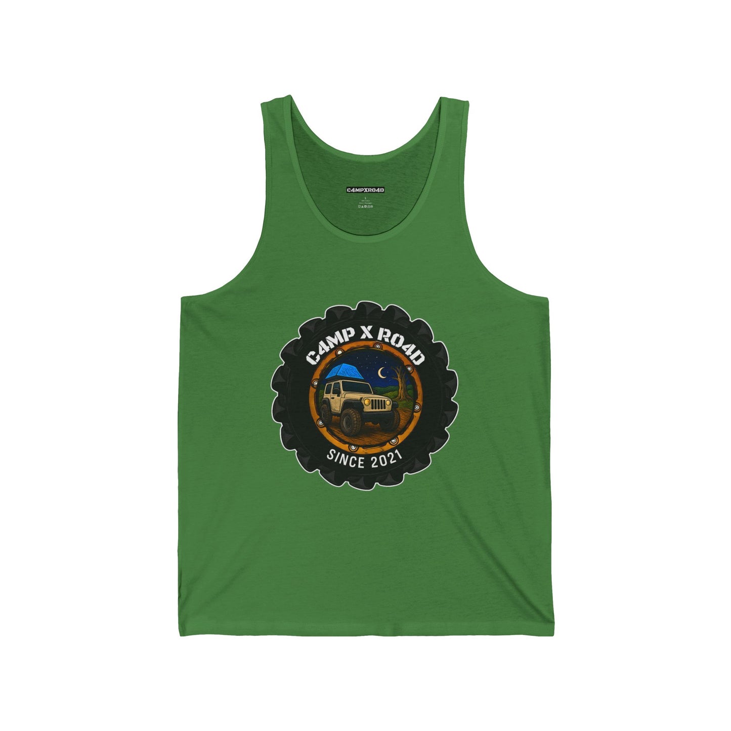C4MPXRO4D Camper Badge Tank Top | Gaming Techwear Hacker Style