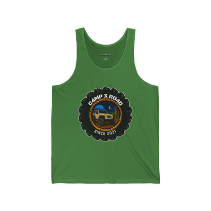 C4MPXRO4D Camper Badge Tank Top | Gaming Techwear Hacker Style