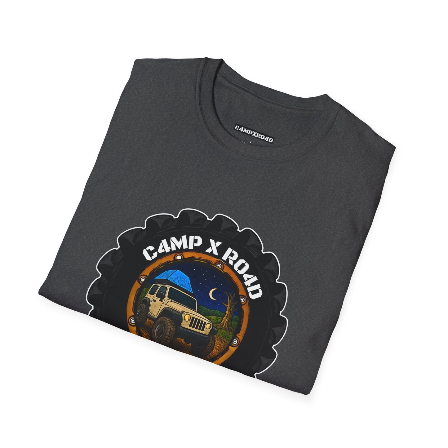C4MPXRO4D Camper Badge Soft Tee | Graphic T-Shirt