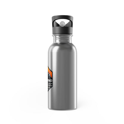 C4MPXRO4D Hexa Shield Camper Badge Stainless Steel Water Bottle with Straw, 20oz