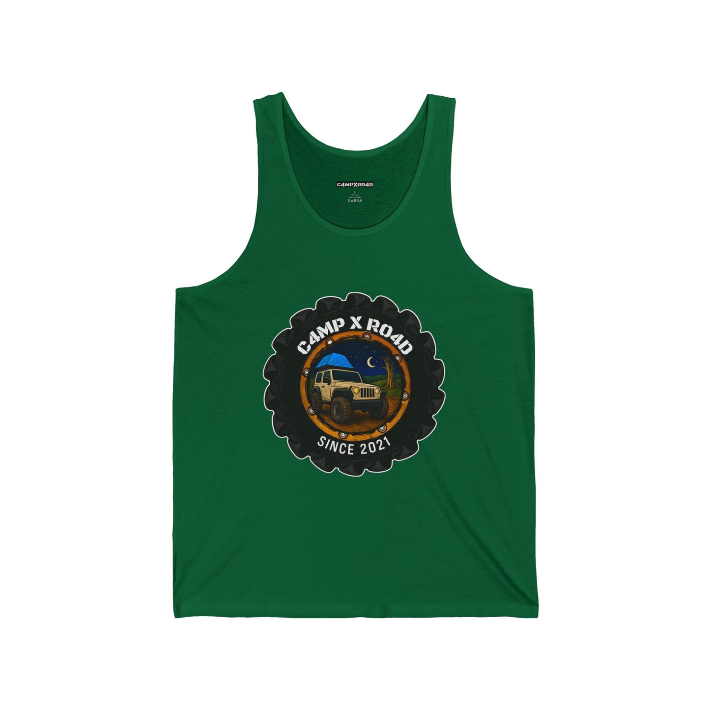 C4MPXRO4D Camper Badge Tank Top | Gaming Techwear Hacker Style