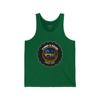 C4MPXRO4D Camper Badge Tank Top | Gaming Techwear Hacker Style