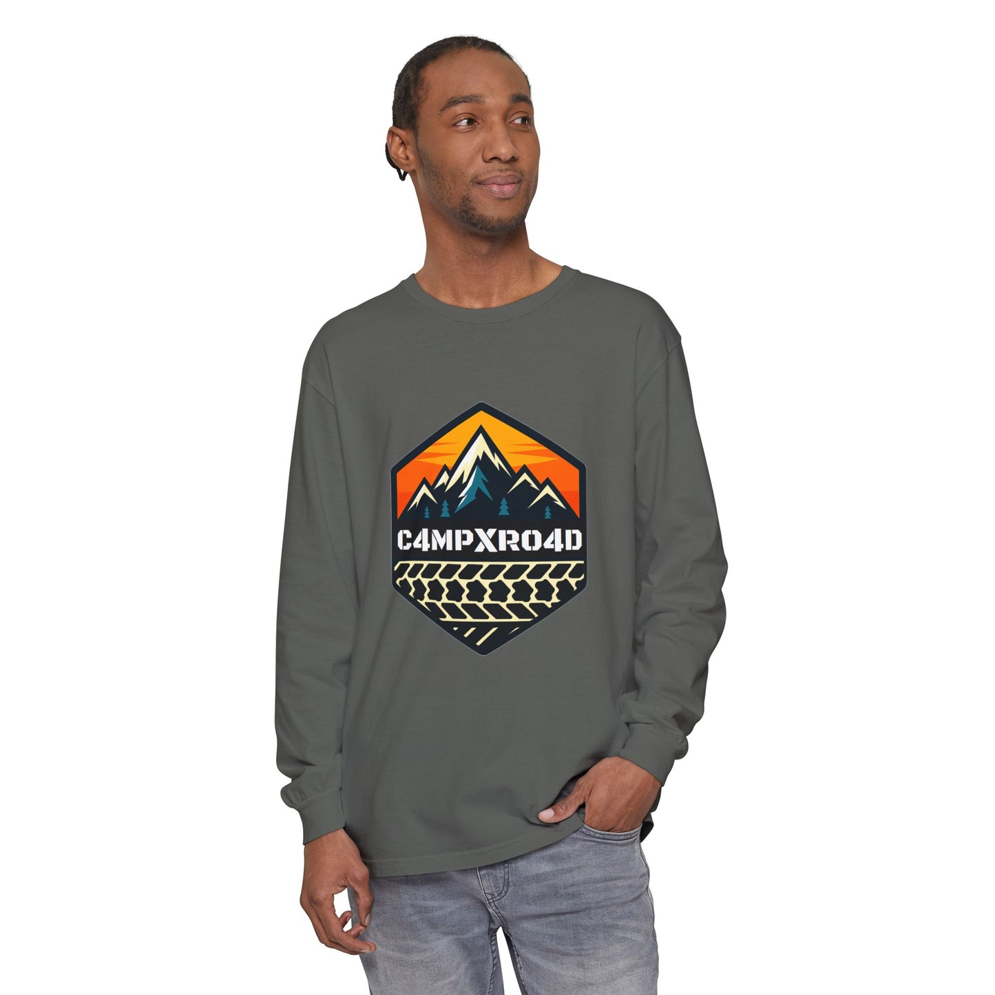 C4MPXRO4D Hexa Shield Camper Badge T-Shirt | Long Sleeve