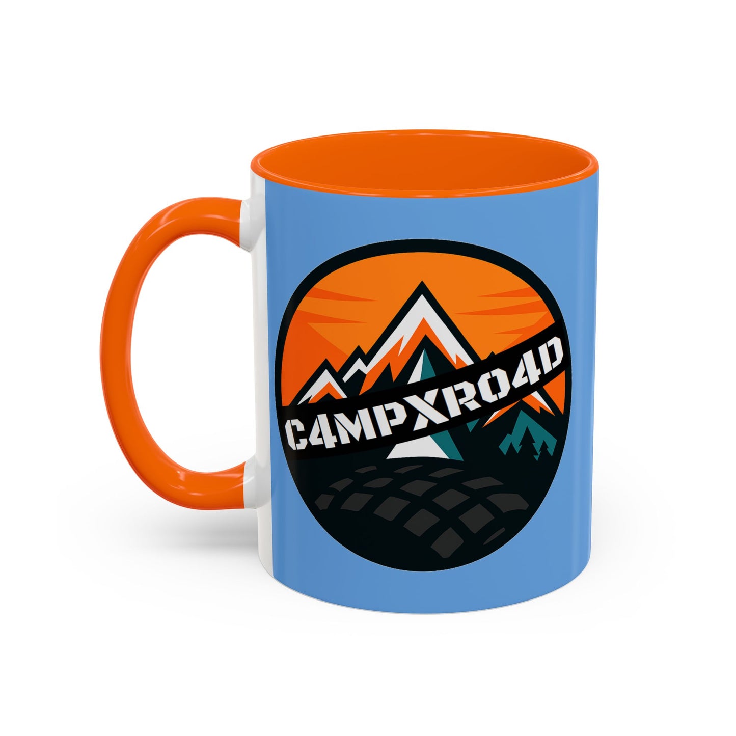 C4MPXRO4D Rounded Shield Camper Badge Mug | Accent Coffee Mug 11oz 15oz