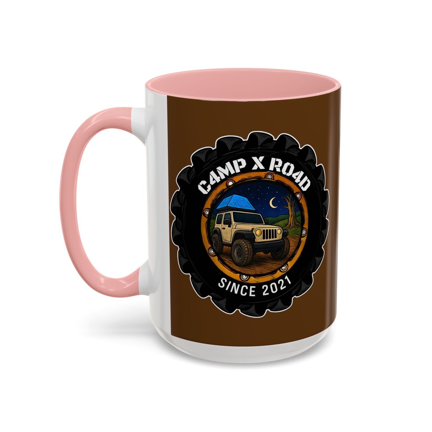 C4MPXRO4D Camper Badge Mug | Accent Coffee Mug 11oz 15oz