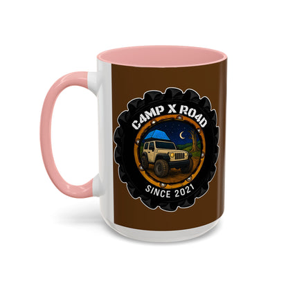 C4MPXRO4D Camper Badge Mug | Accent Coffee Mug 11oz 15oz