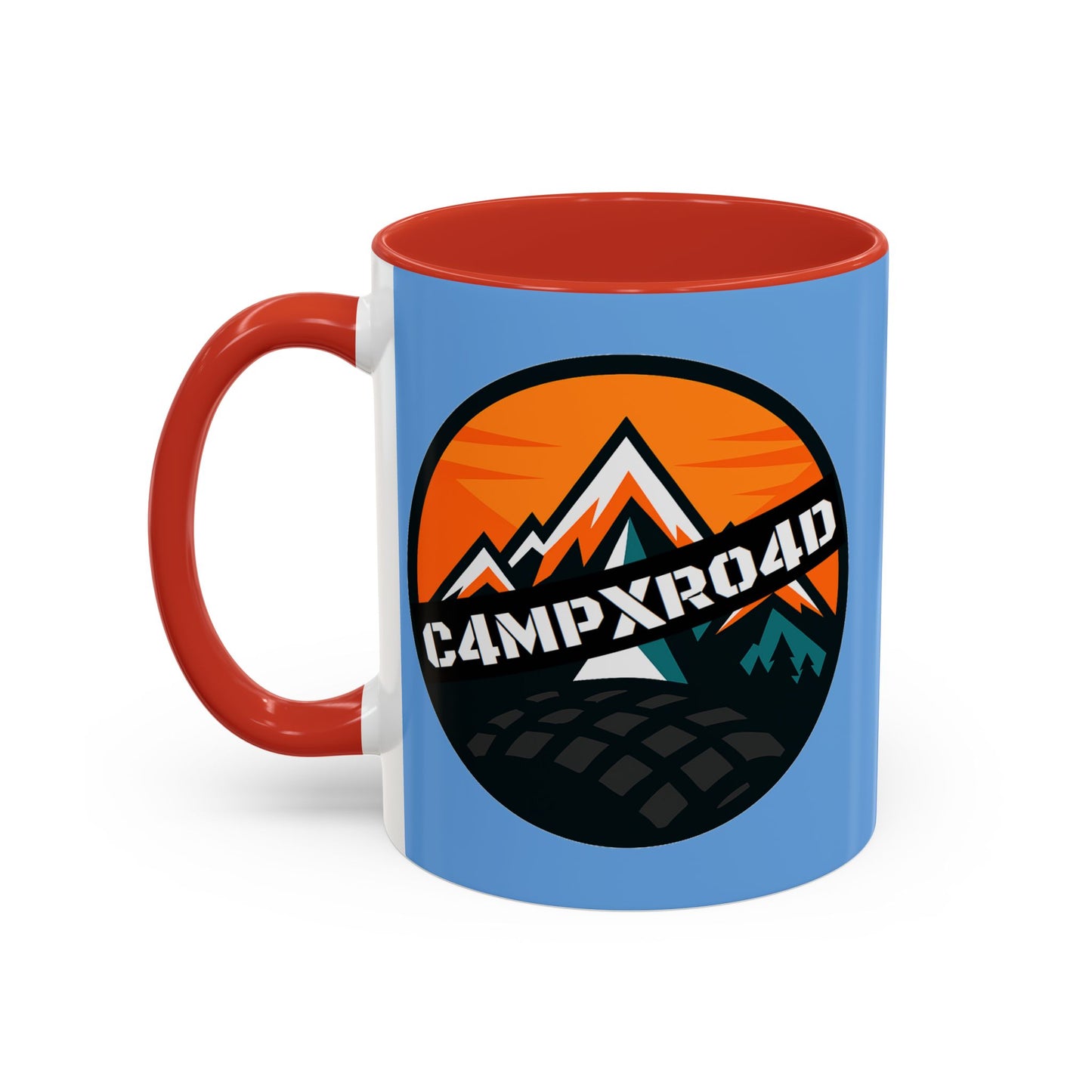 C4MPXRO4D Rounded Shield Camper Badge Mug | Accent Coffee Mug 11oz 15oz