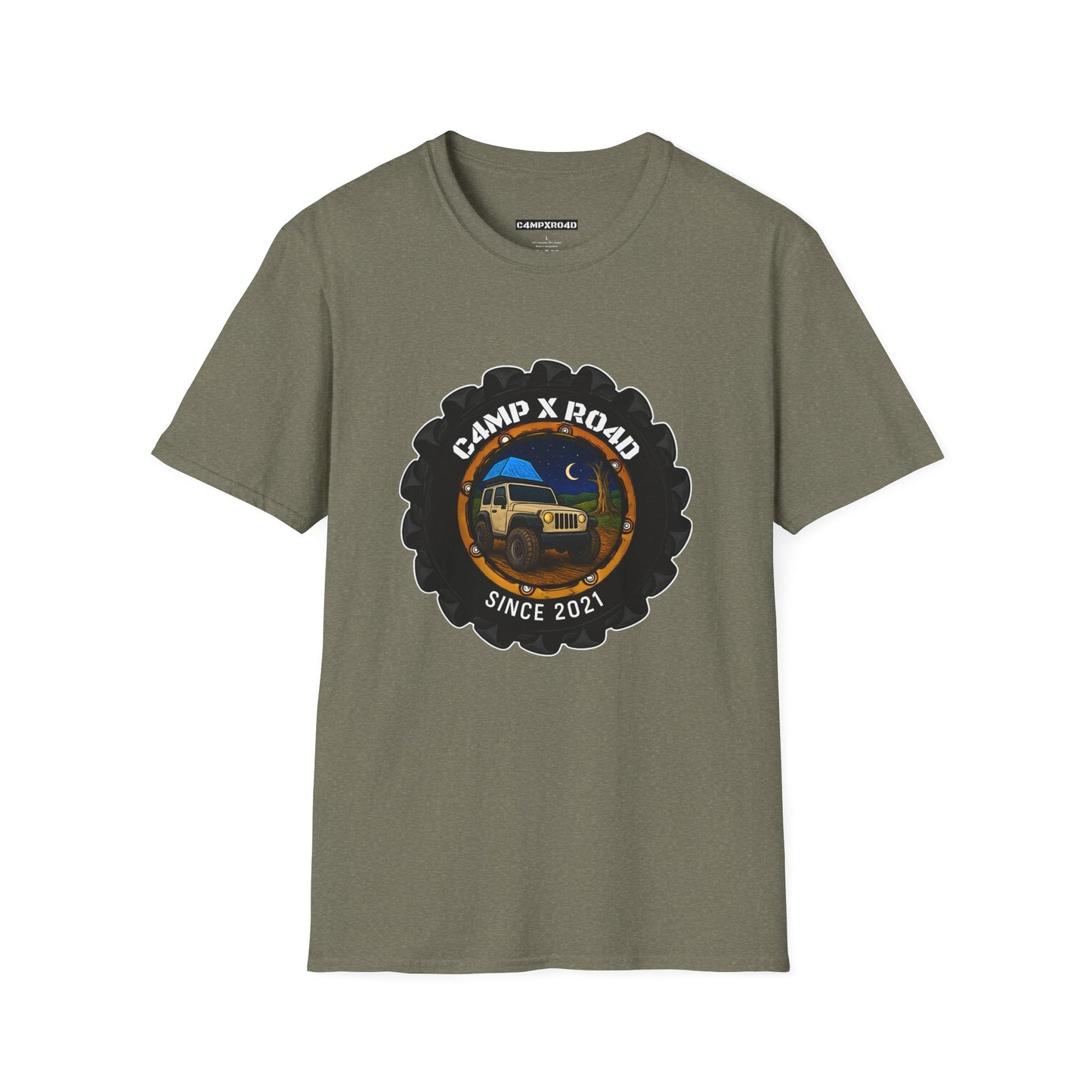 C4MPXRO4D Camper Badge Soft Tee | Graphic T-Shirt