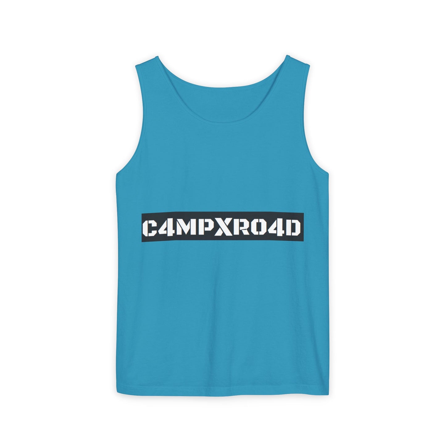 C4MPXR04D logo Tank Top | Graphic camping text tee