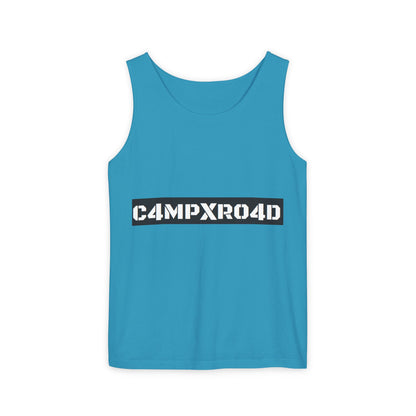 C4MPXR04D logo Tank Top | Graphic camping text tee