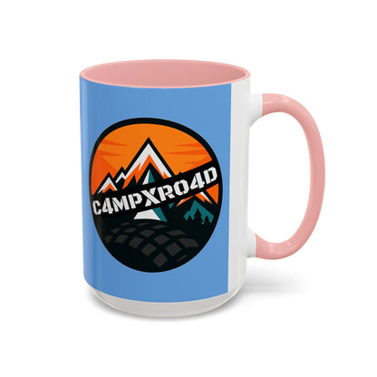 C4MPXRO4D Rounded Shield Camper Badge Mug | Accent Coffee Mug 11oz 15oz