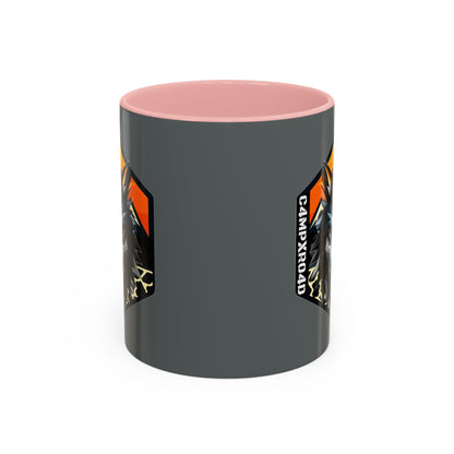 C4MPXRO4D Wolf Shield Camper Badge Mug | Accent Coffee Mug 11oz 15oz