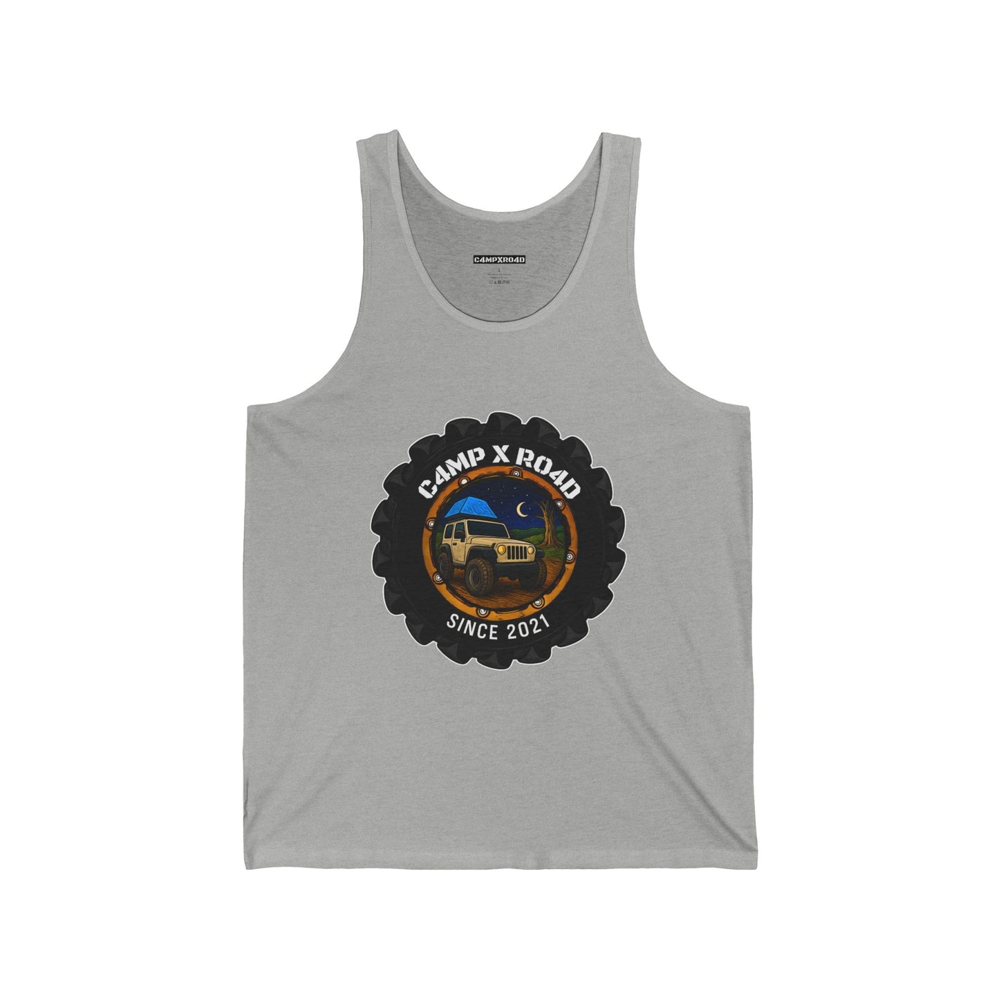 C4MPXRO4D Camper Badge Tank Top | Gaming Techwear Hacker Style