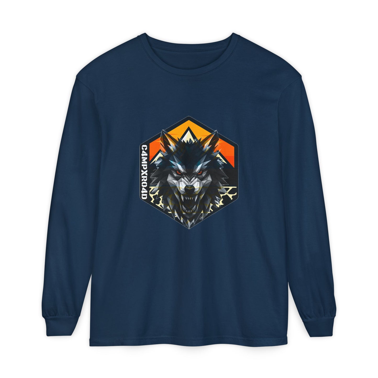 C4MPXRO4D Wolf Shield Camper Badge T-Shirt | Long Sleeve