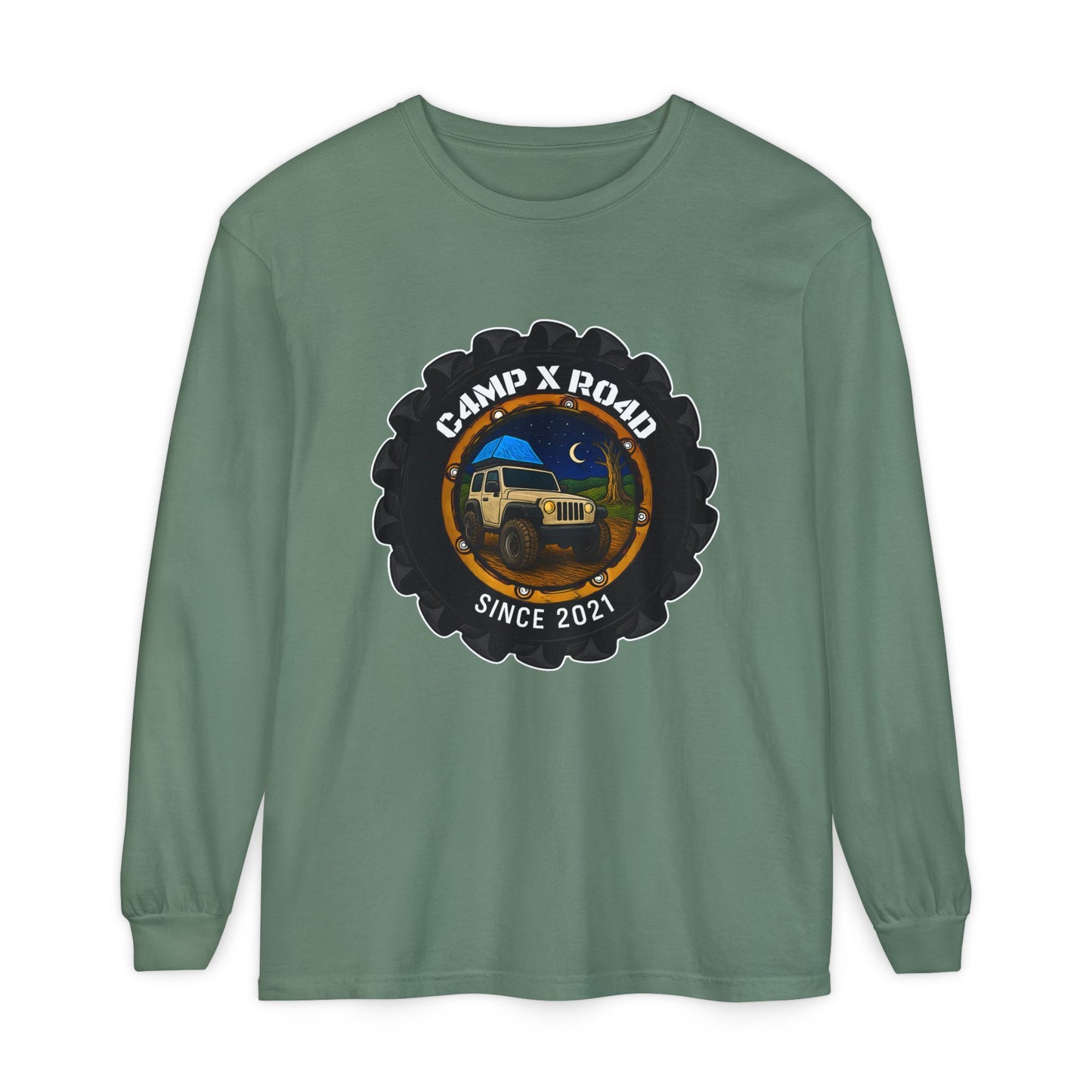 C4MPXRO4D Camper Badge T-Shirt | Long Sleeve