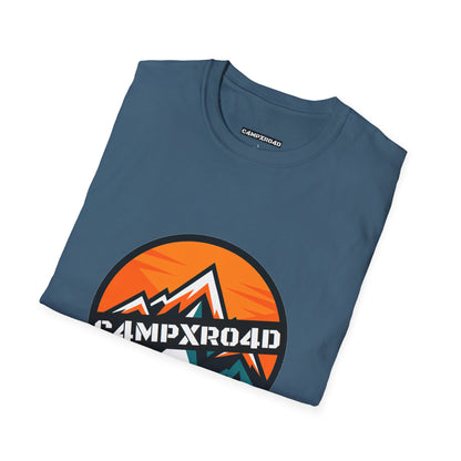 C4MPXRO4D Rounded Shield Camper Badge Soft Tee | Graphic T-Shirt