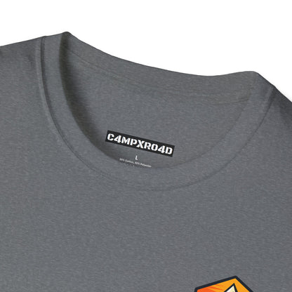 C4MPXRO4D Tiny Hexa Shield Camper Badge Soft Tee | Graphic T-Shirt