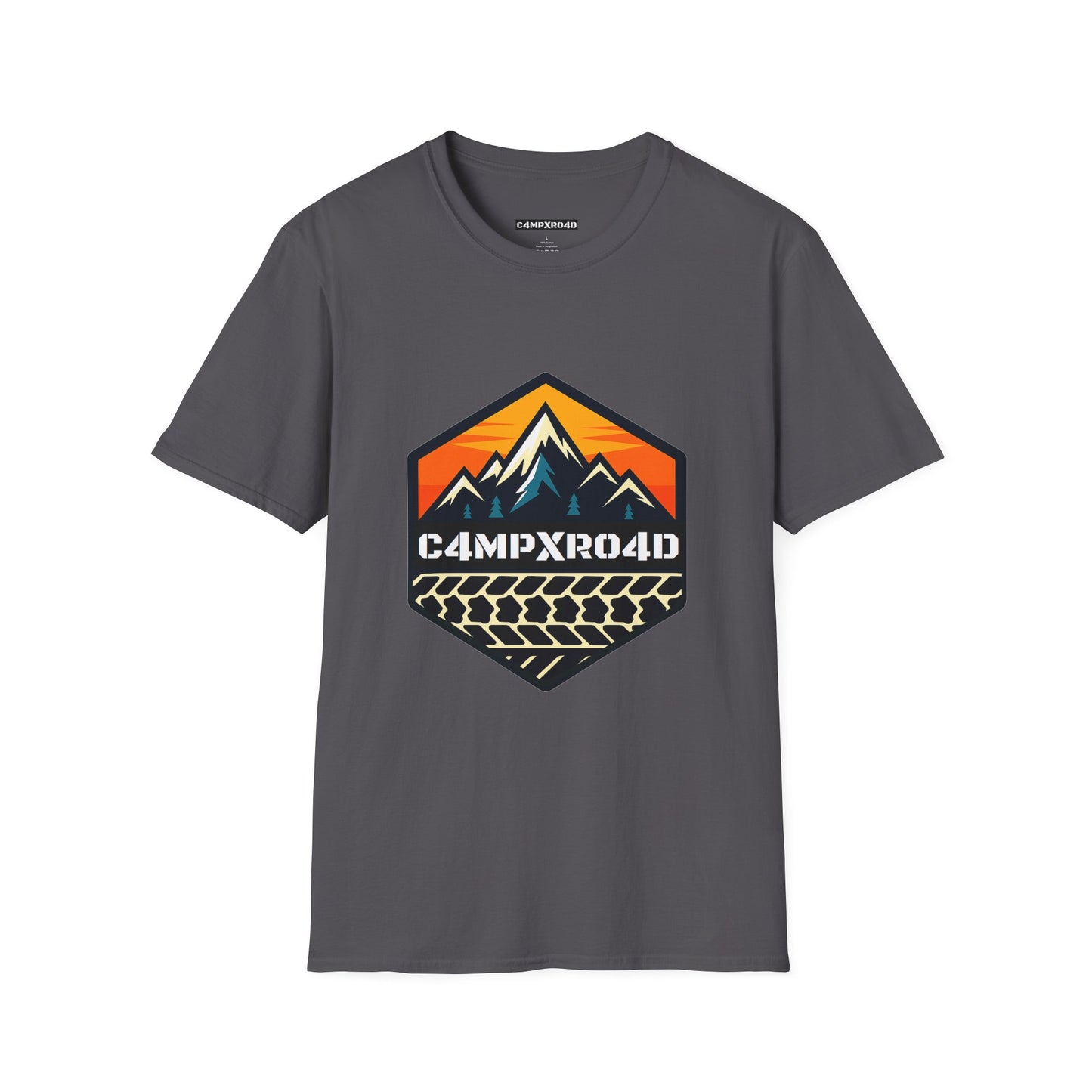 C4MPXRO4D Hexa Shield Camper Badge Soft Tee | Graphic T-Shirt