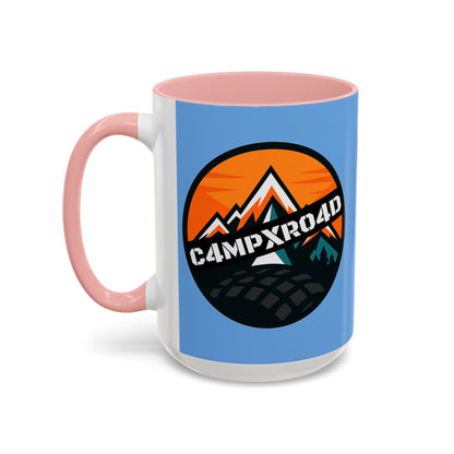 C4MPXRO4D Rounded Shield Camper Badge Mug | Accent Coffee Mug 11oz 15oz