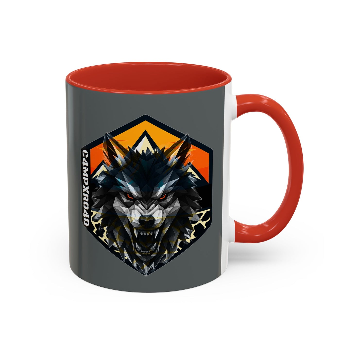 C4MPXRO4D Wolf Shield Camper Badge Mug | Accent Coffee Mug 11oz 15oz