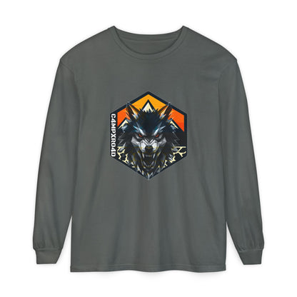 C4MPXRO4D Wolf Shield Camper Badge T-Shirt | Long Sleeve