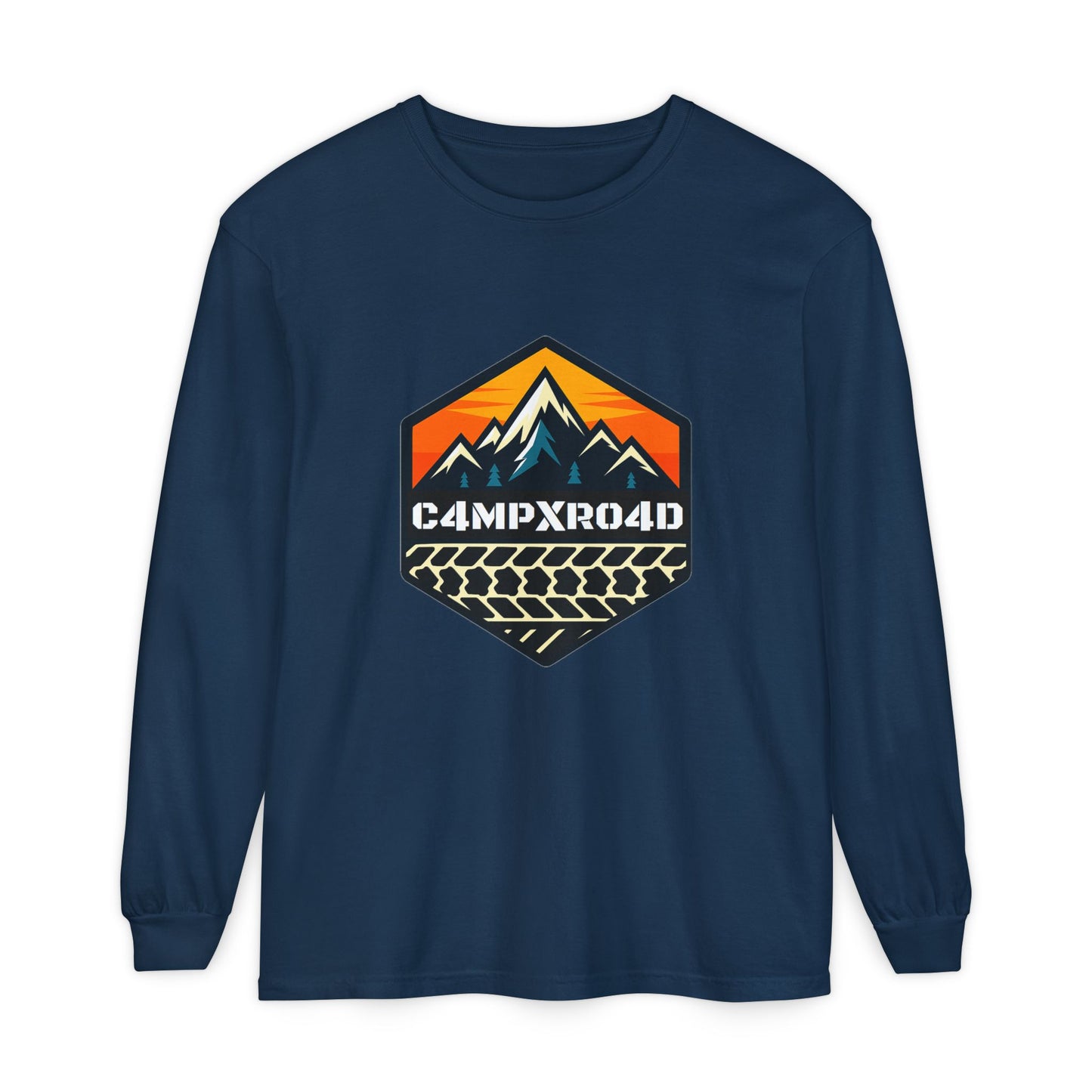 C4MPXRO4D Hexa Shield Camper Badge T-Shirt | Long Sleeve