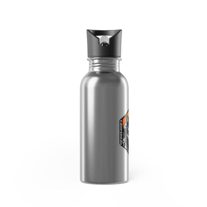 C4MPXRO4D Wolf Shield Camper Badge Stainless Steel Water Bottle with Straw, 20oz