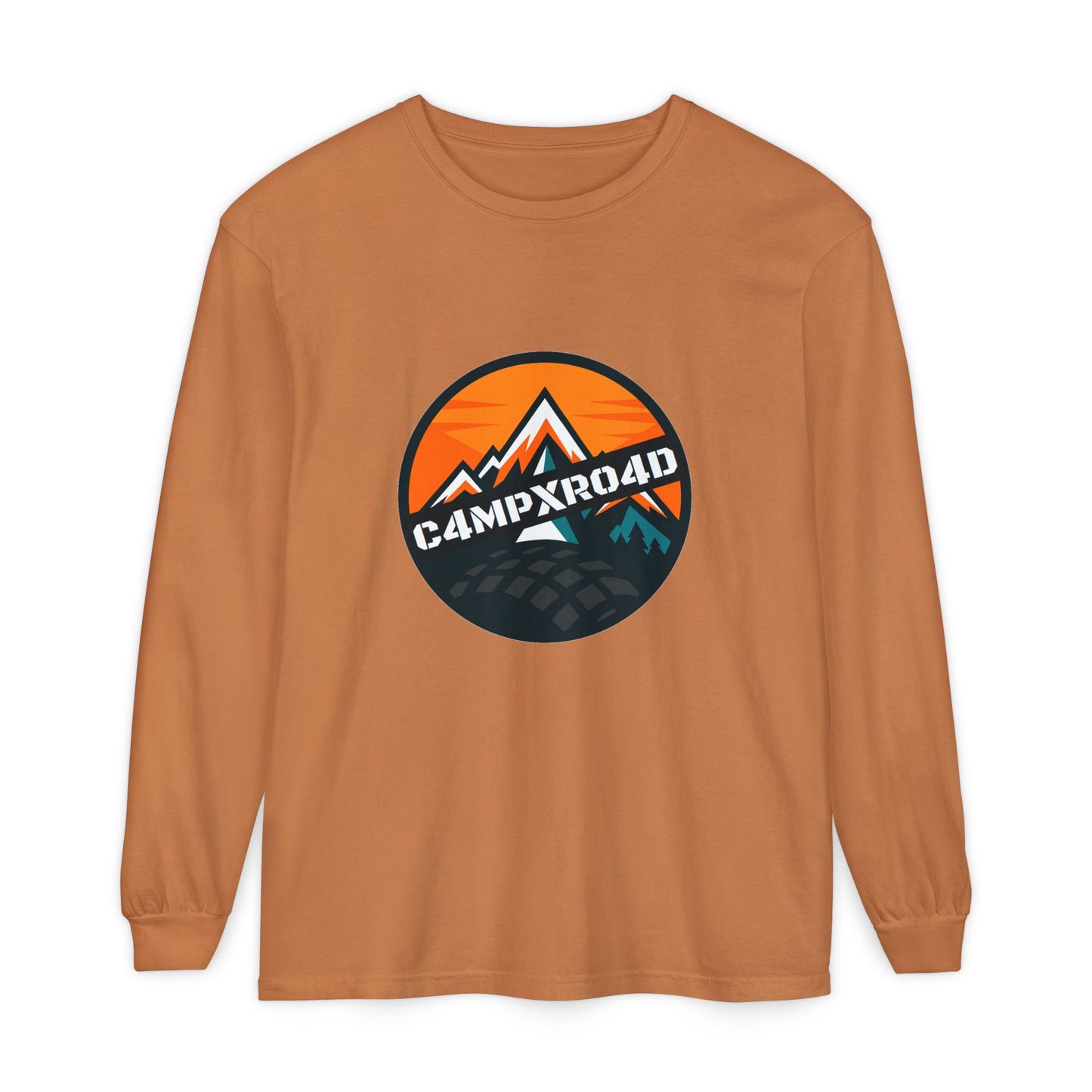C4MPXRO4D Rounded Shield Camper Badge T-Shirt | Long Sleeve
