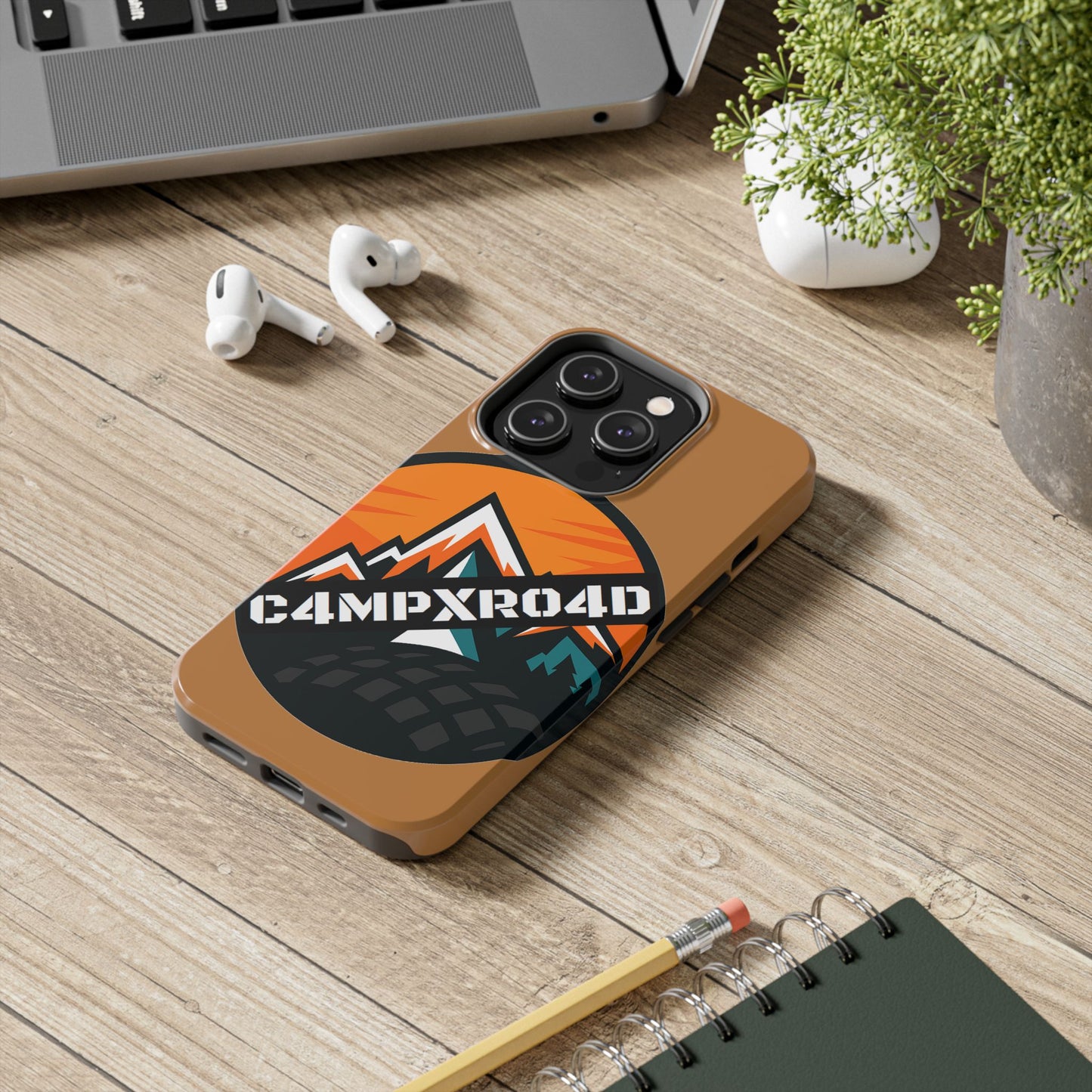 C4MPXRO4D Rounded Shield Camper Badge Phone Case | Tough Phone Case