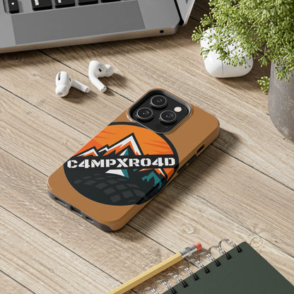 C4MPXRO4D Rounded Shield Camper Badge Phone Case | Tough Phone Case