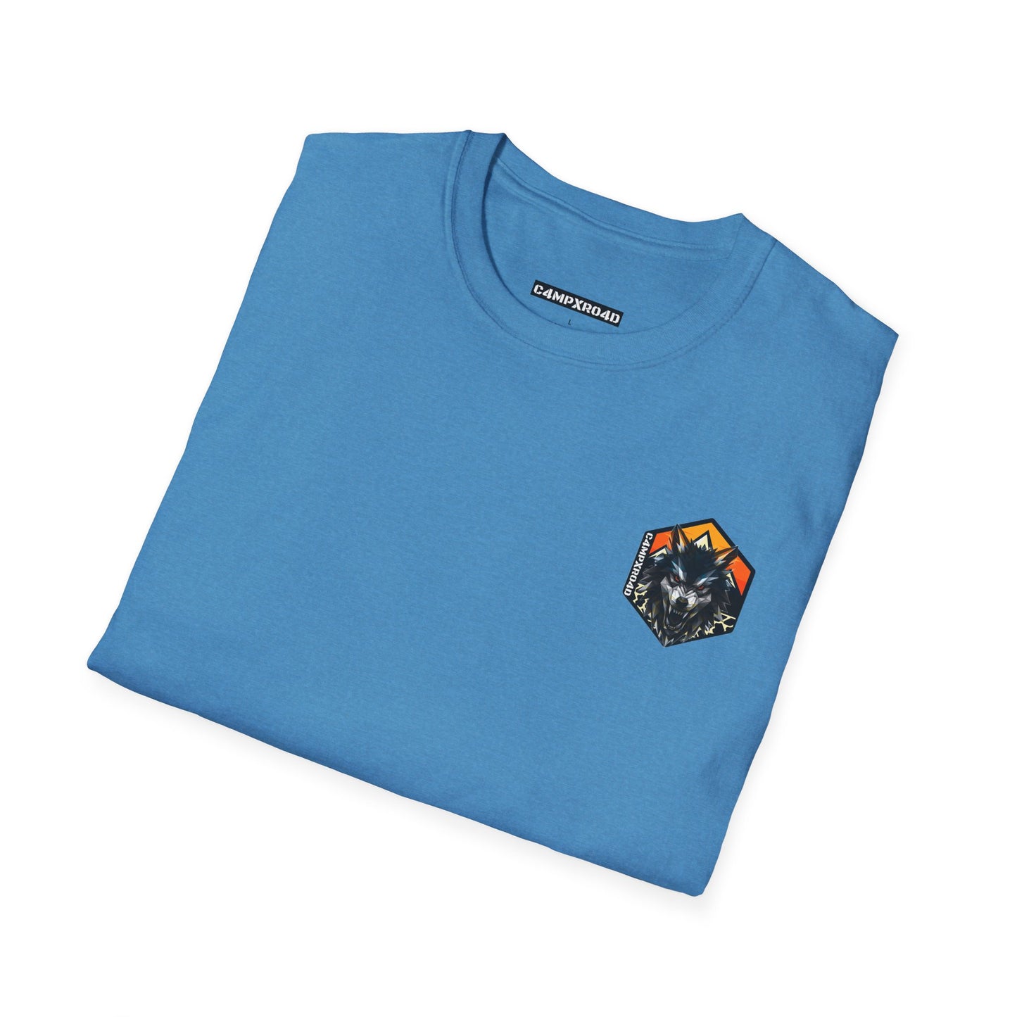 C4MPXRO4D Tiny Wolf Shield Camper Badge Soft Tee | Graphic T-Shirt