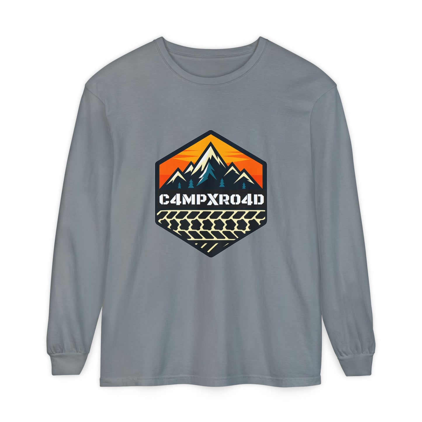 C4MPXRO4D Hexa Shield Camper Badge T-Shirt | Long Sleeve