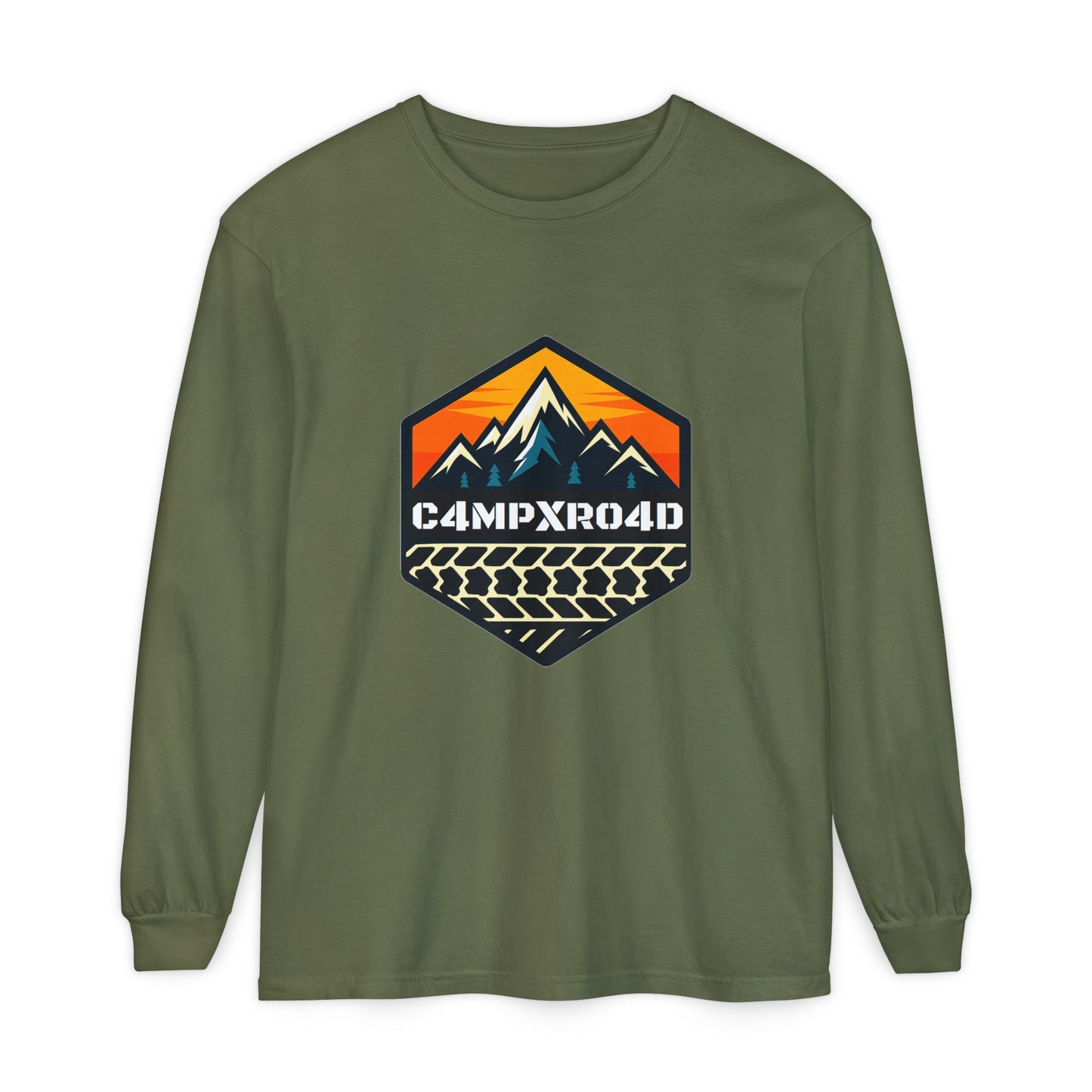 C4MPXRO4D Hexa Shield Camper Badge T-Shirt | Long Sleeve