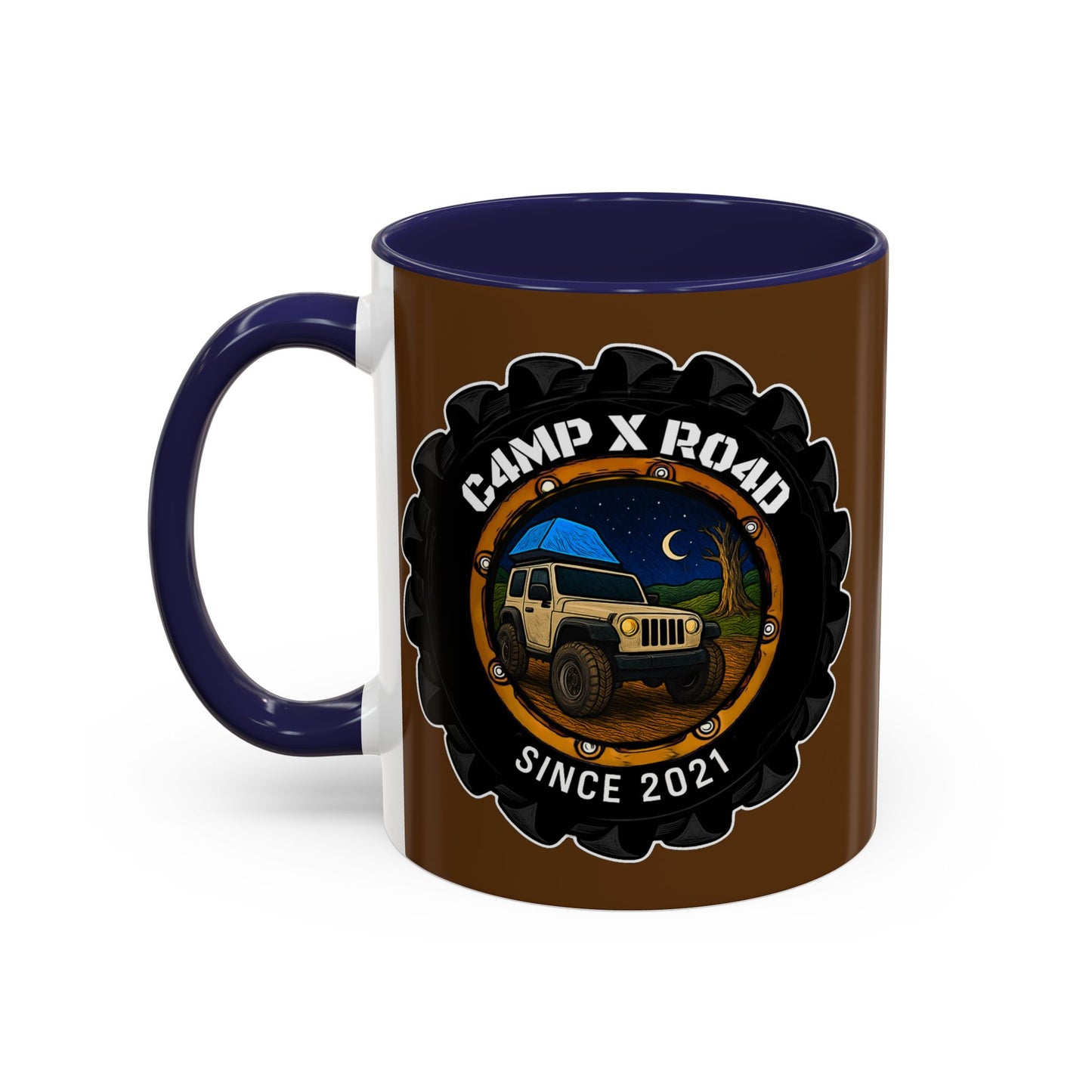 C4MPXRO4D Camper Badge Mug | Accent Coffee Mug 11oz 15oz