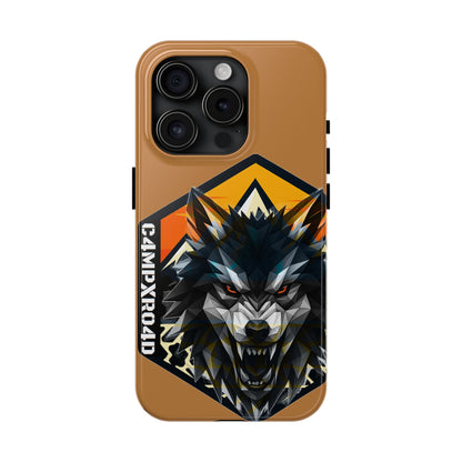 C4MPXRO4D Wolf Shield Camper Badge Phone Case | Tough Phone Case