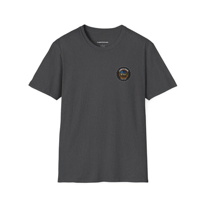 C4MPXRO4D Tiny Camper Badge Soft Tee | Graphic T-Shirt