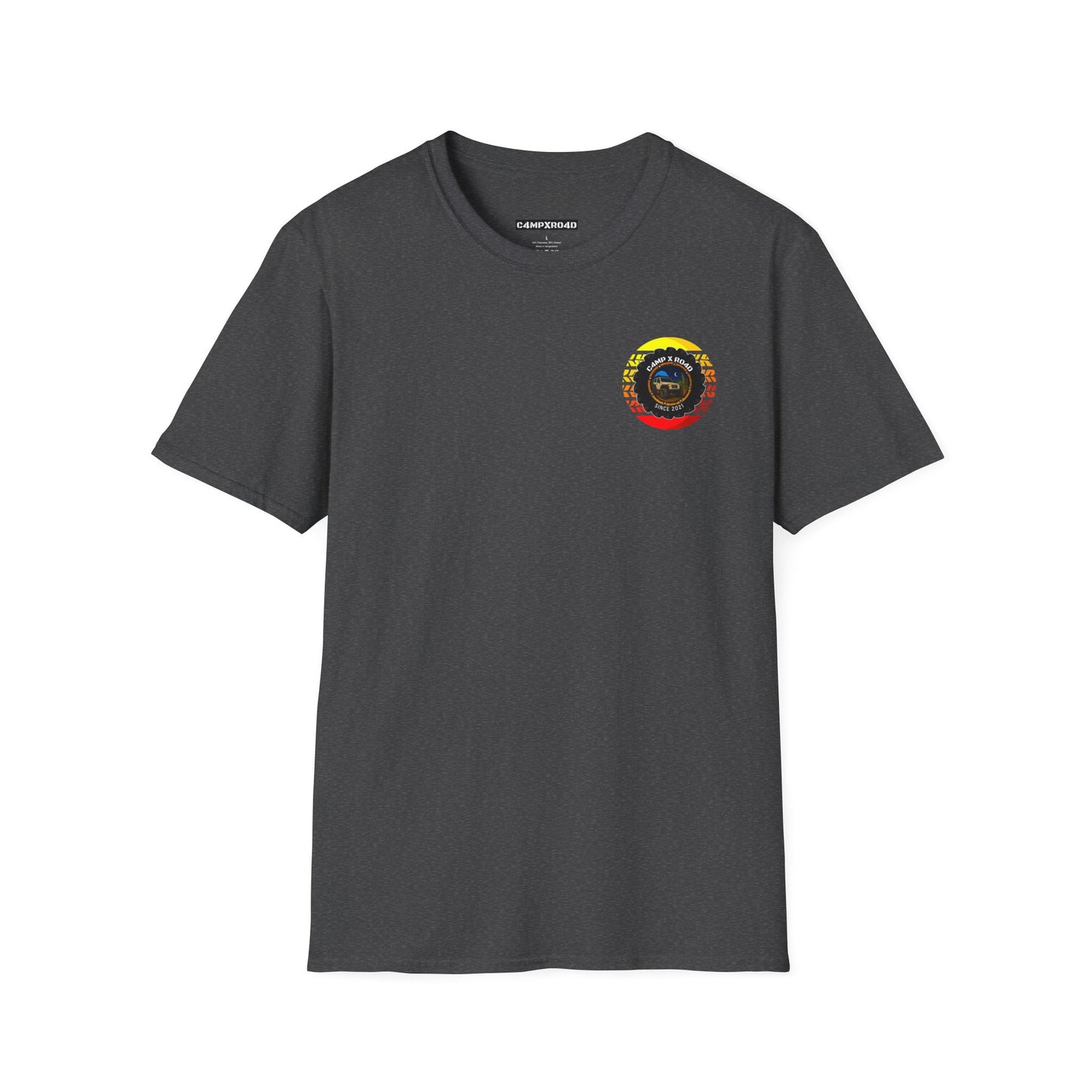 C4MPXRO4D Tiny Summer Camper Badge Soft Tee | Graphic T-Shirt