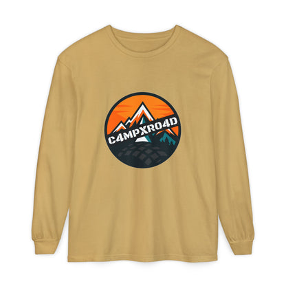 C4MPXRO4D Rounded Shield Camper Badge T-Shirt | Long Sleeve