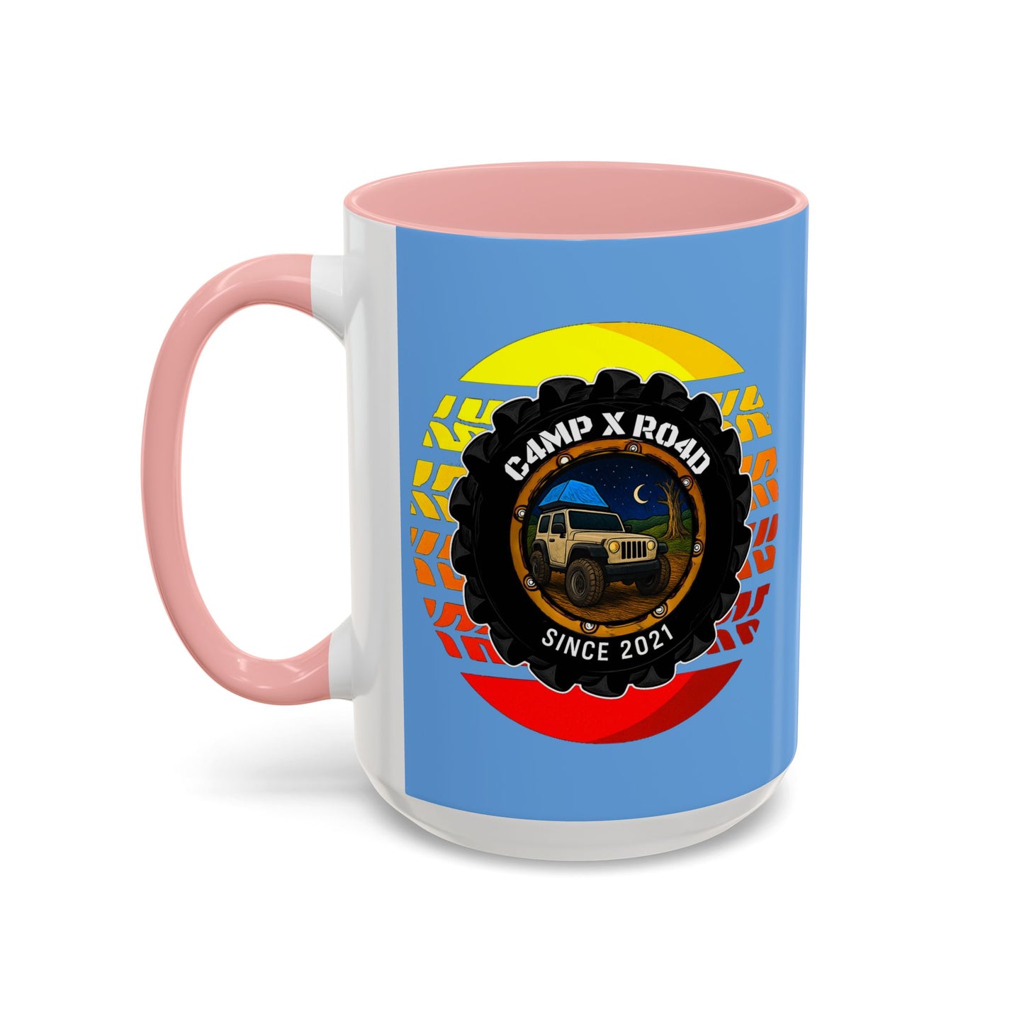 C4MPXRO4D Summer Camper Badge Mug | Accent Coffee Mug 11oz 15oz