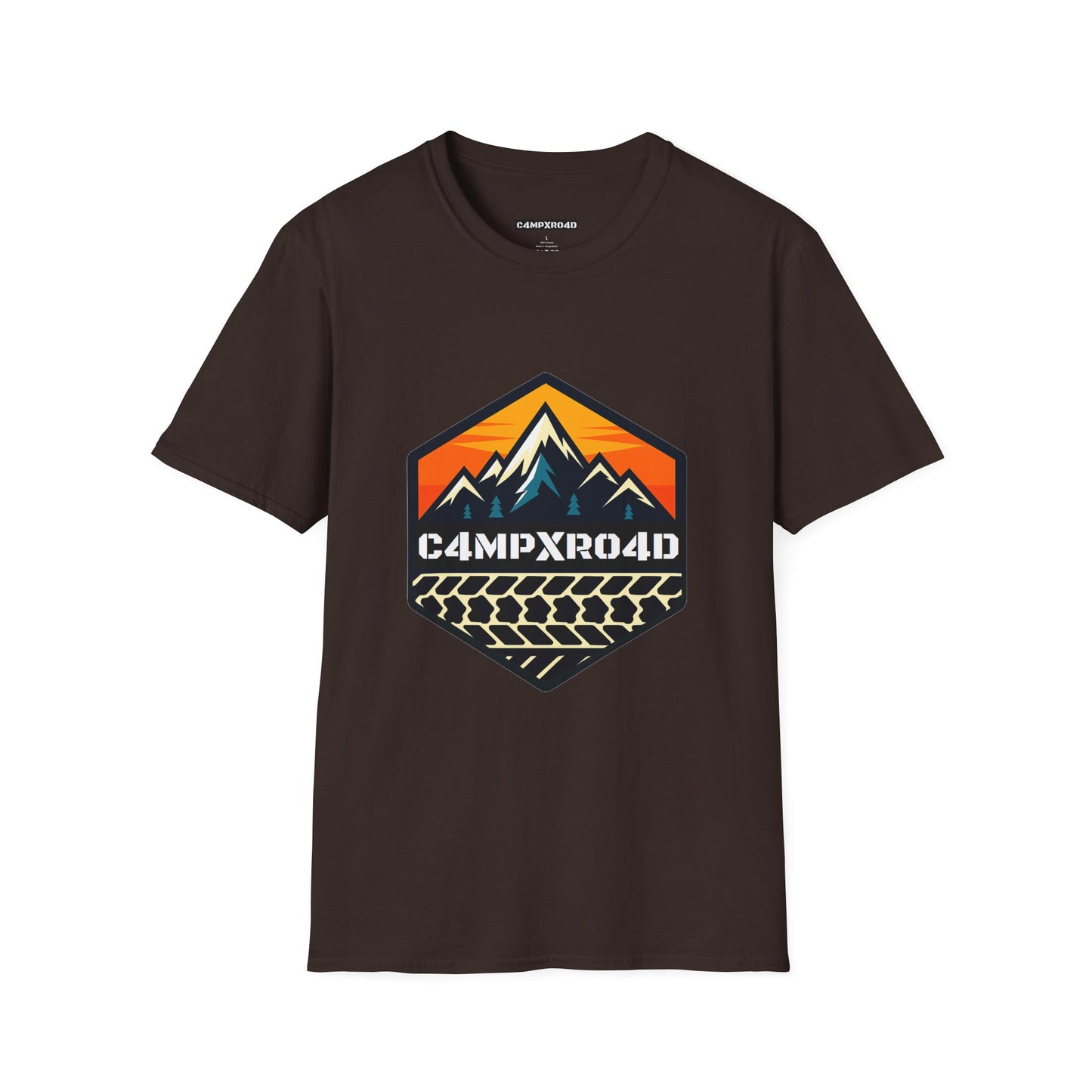 C4MPXRO4D Hexa Shield Camper Badge Soft Tee | Graphic T-Shirt
