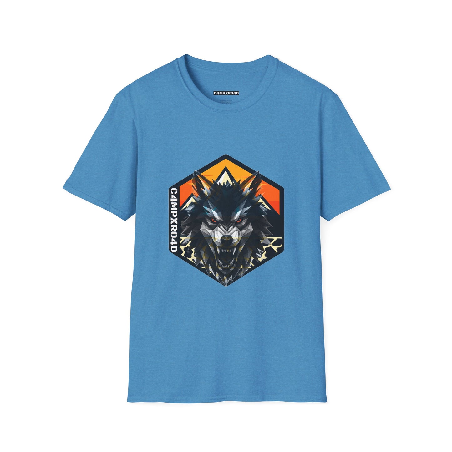 C4MPXRO4D Wolf Shield Camper Badge Soft Tee | Graphic T-Shirt