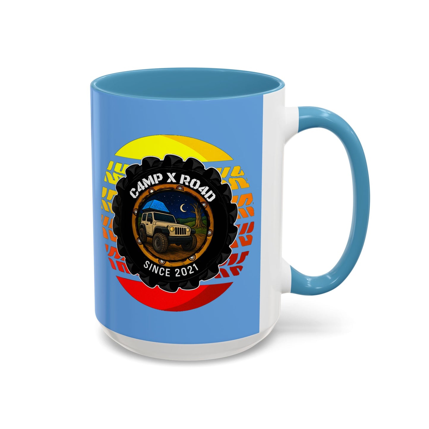 C4MPXRO4D Summer Camper Badge Mug | Accent Coffee Mug 11oz 15oz